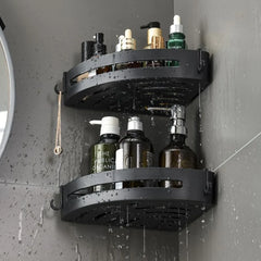 No-Drill Bathroom Caddy – Shower Shelf & Towel Holder Set