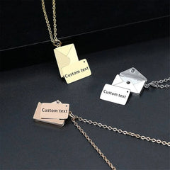 Envelope Locket Necklace – Secret Message Pendant