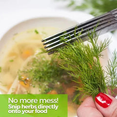5-Layer Herb Scissors – Stainless Steel Cutter for Onions & Spices