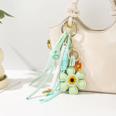 Leather Sunflower Bag Charm