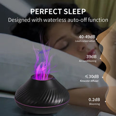 KINSCOTER Volcanic Aroma Diffuser – Essential Oil & Flame Lamp