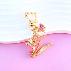 Crystal Letter Keyring