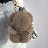Mink Panda Fur Keychain