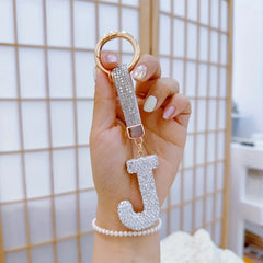 Rhinestone Alphabet Keychain