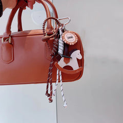 Braided Leather Bag Charm