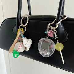 Rainbow Console Y2K Keychain