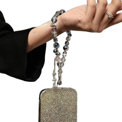 Crystal Beaded Phone Lanyard