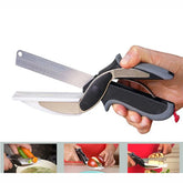 2-in-1 Kitchen Shear Knife – Stainless Steel Cutter for Meat & Veggies