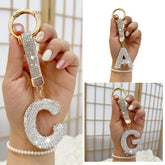 Rhinestone Alphabet Keychain