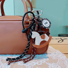 Braided Leather Bag Charm