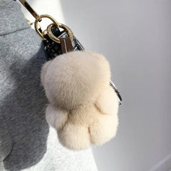 Mink Panda Fur Keychain