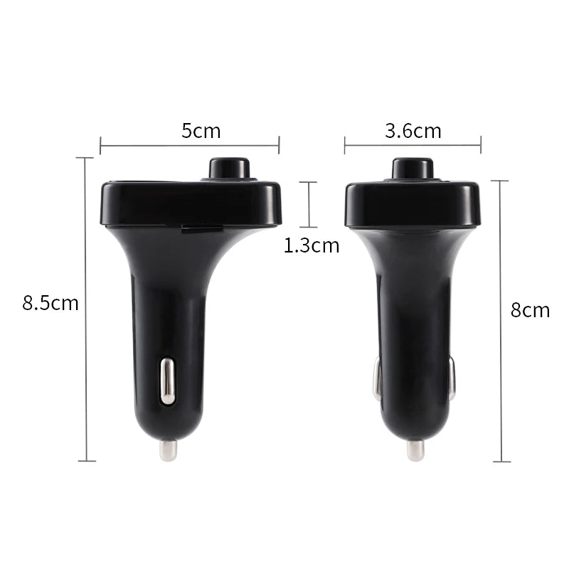 Bluetooth 5.0 FM Transmitter – Hands-Free Car Kit & Fast Charging