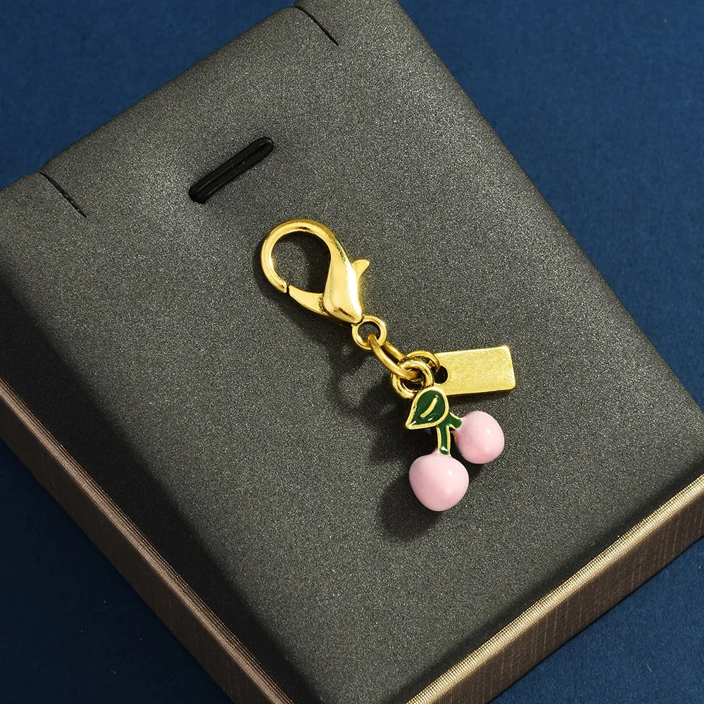 Cherry Bear & Dog Keychain