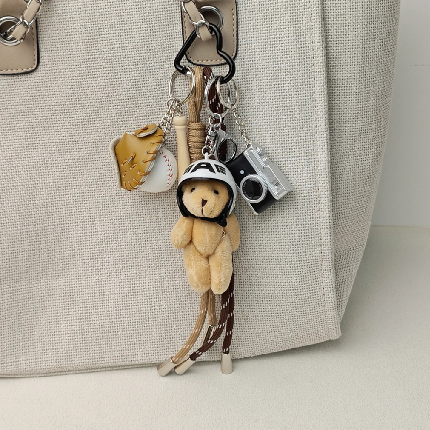 Cartoon Plush Pet Keychain