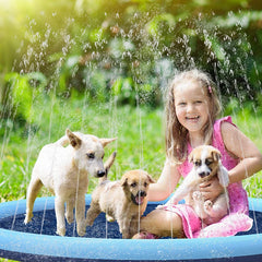 Inflatable Pet Splash Pool – 170cm Outdoor Cooling Mat