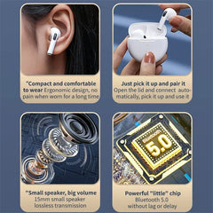 Pro 6 TWS Wireless Earbuds – Deep Bass & Clear Sound