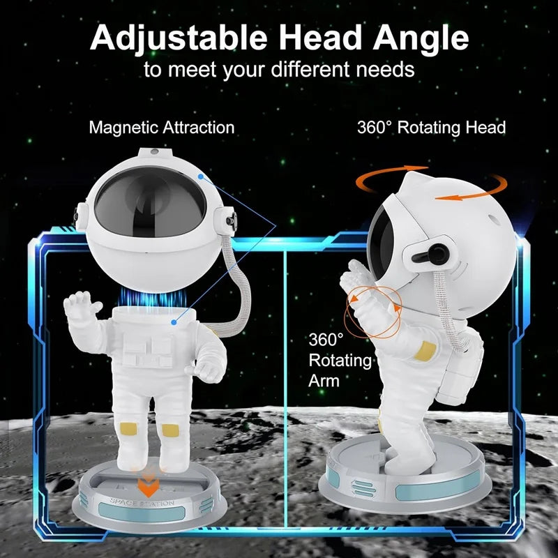 Astronaut Galaxy Projector Lamp – Starry Night Light