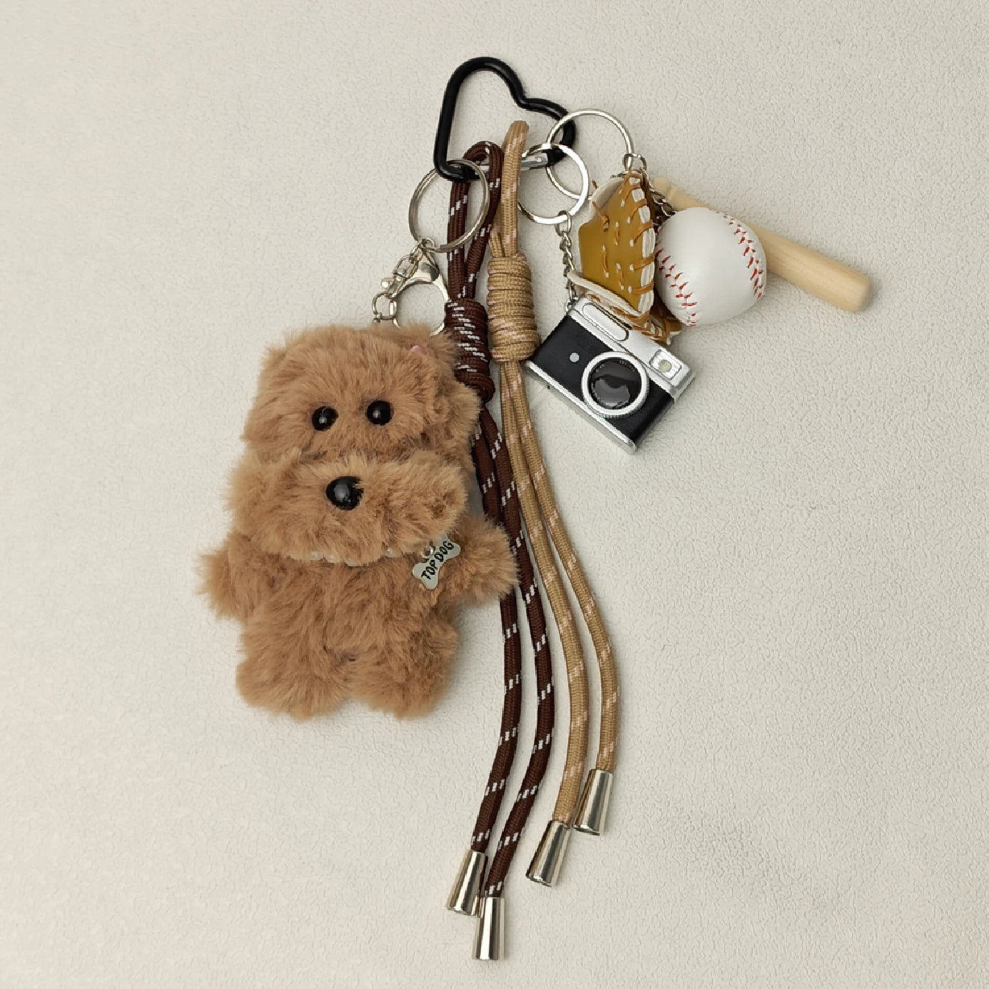 Cartoon Plush Pet Keychain