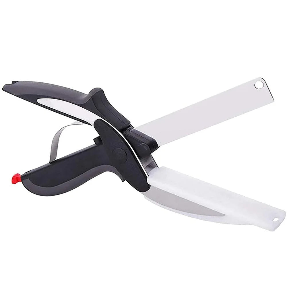 2-in-1 Kitchen Shear Knife – Stainless Steel Cutter for Meat & Veggies