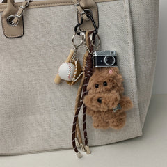 Cartoon Plush Pet Keychain