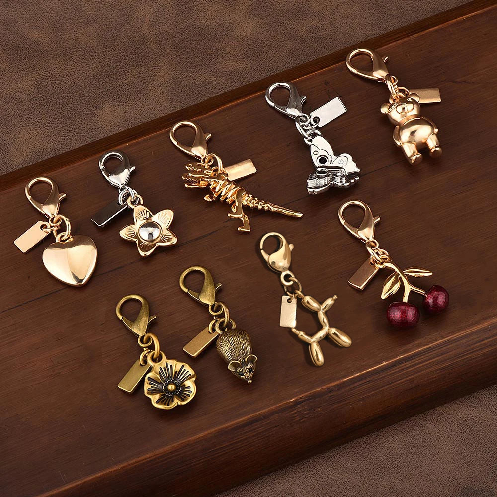 Cherry Bear & Dog Keychain
