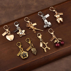 Cherry Bear & Dog Keychain