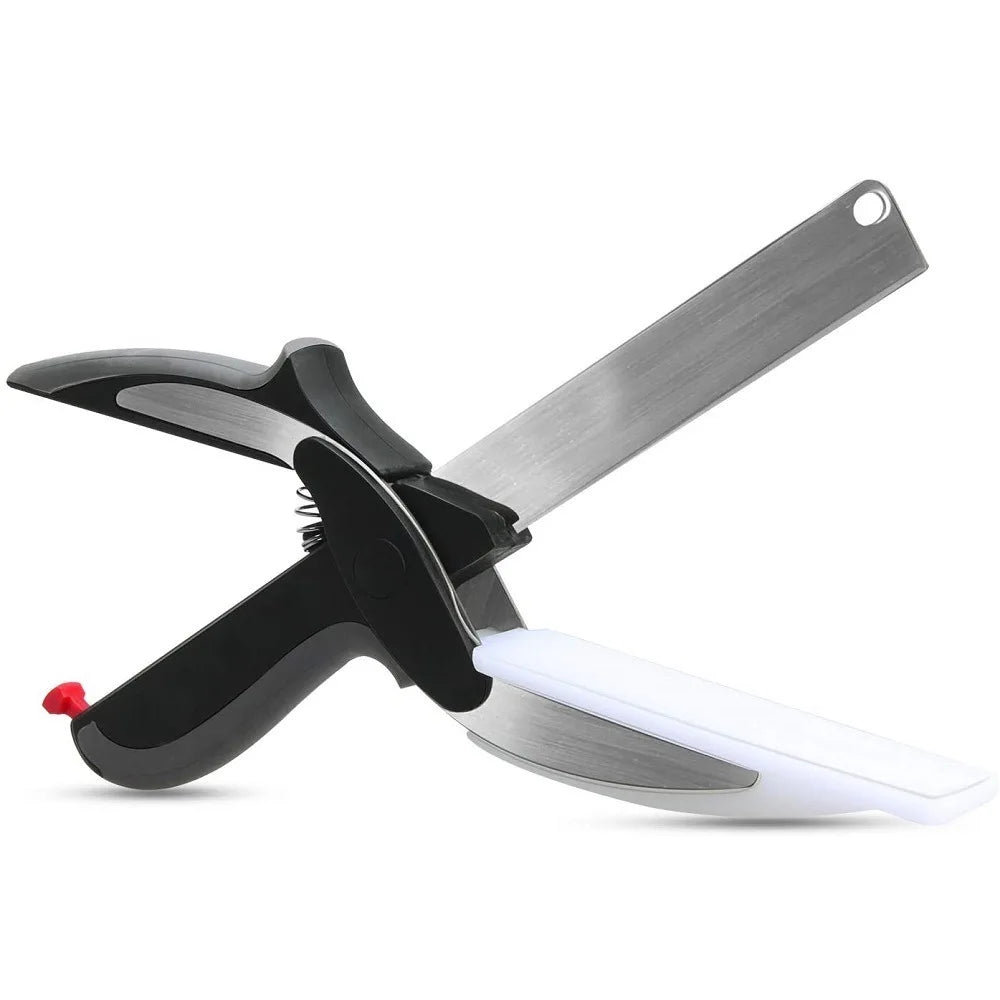 2-in-1 Kitchen Shear Knife – Stainless Steel Cutter for Meat & Veggies